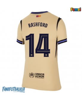 Barcelona Marcus Rashford #14 Tricou Fotbal Replică 2025-26 Femei Deplasare